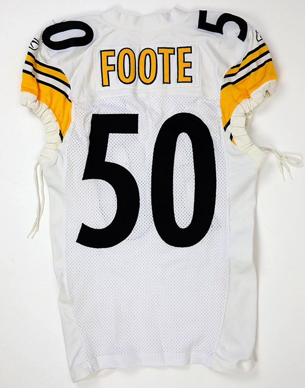 - 2007 Larry Foote Game Worn Pittsburgh Steelers Jersey (Steelers COA)