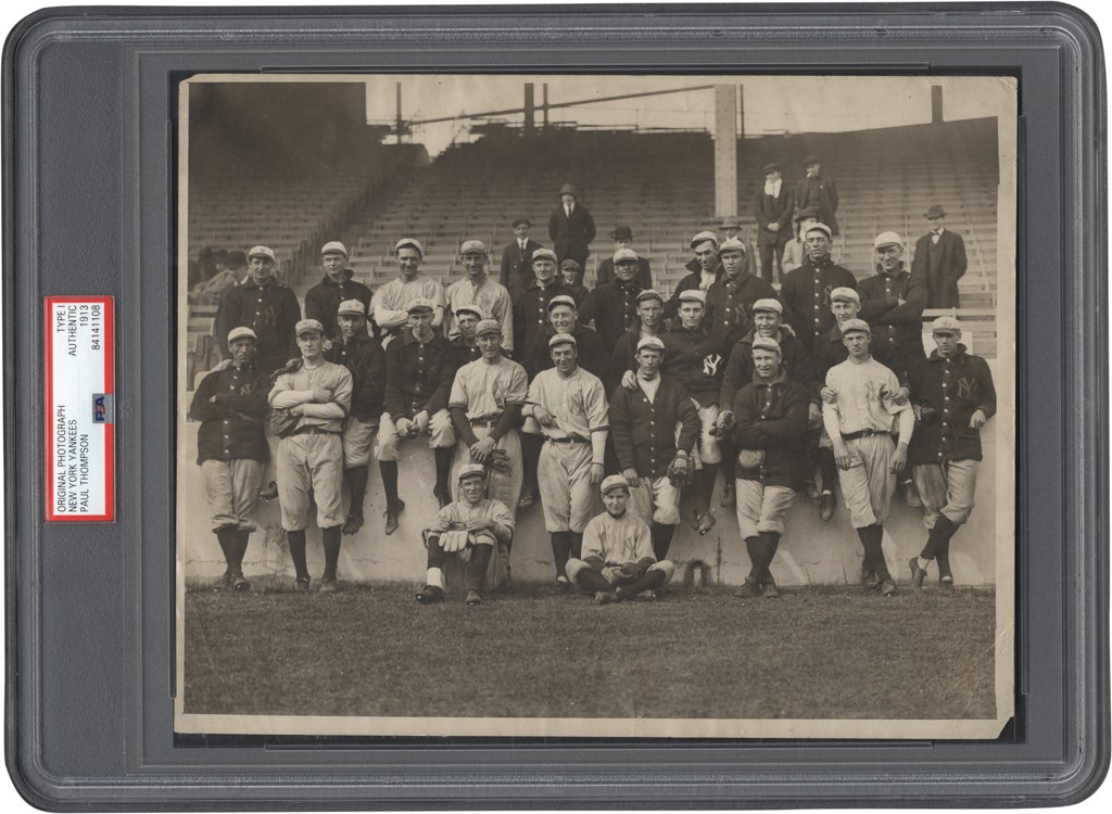 The Very First New York Yankees Team Photograph - 1913 (PSA Type I)