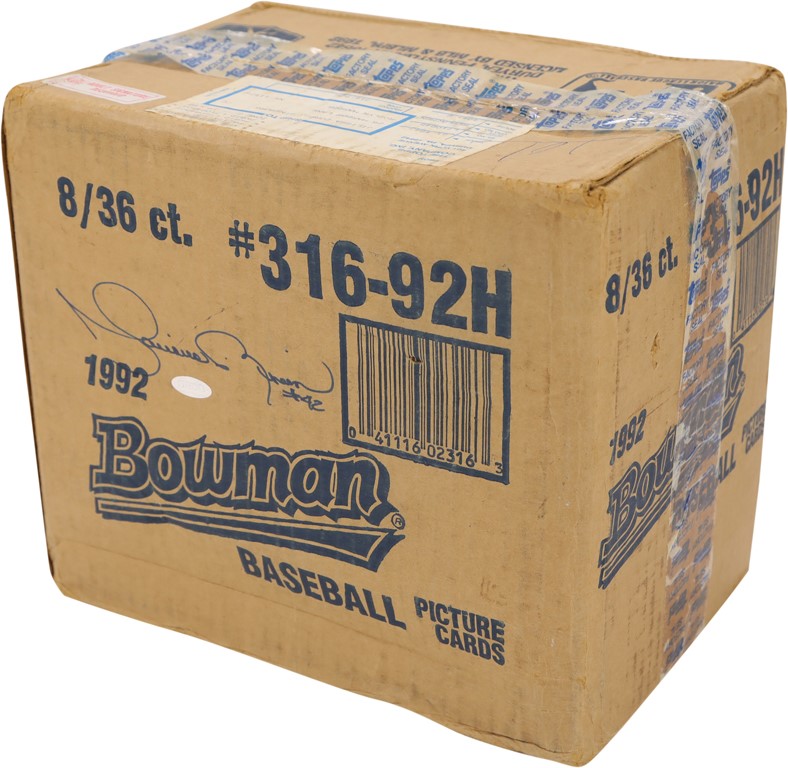 - 1992 Bowman Baseball Factory Sealed Case - Signed by Mariano Rivera