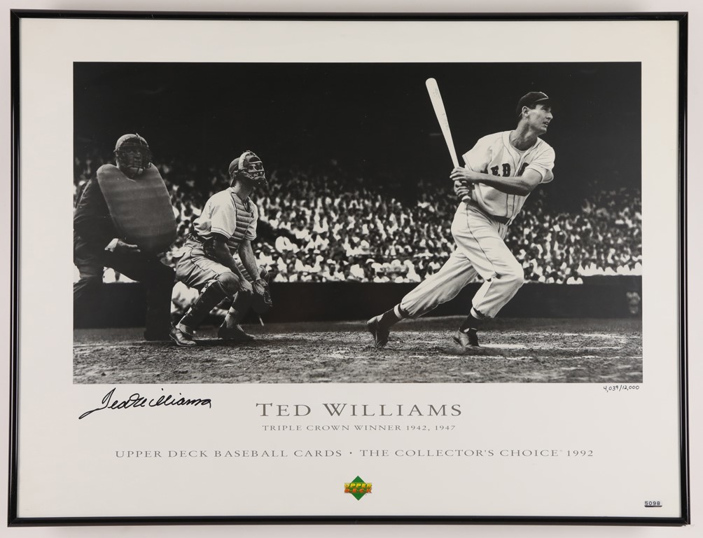- Ted Williams Signed Upper Deck Limited Edition Poster