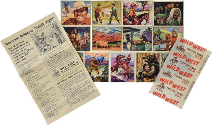 Non Sports Cards - 1949 Bowman Wild West Complete Set w/Wrapper & Magazine