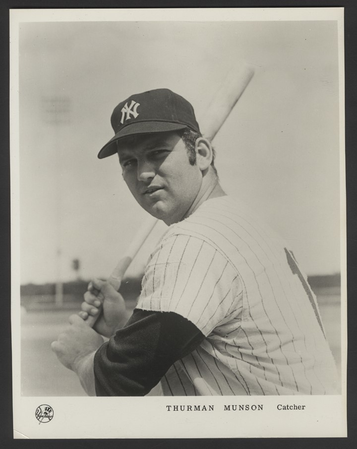 1970 Thurman Munson NY Yankees "Rookie" Publicity Photo