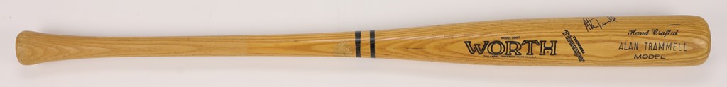 Baseball Equipment - 1980s Alan Trammell Game Used & Signed Bat