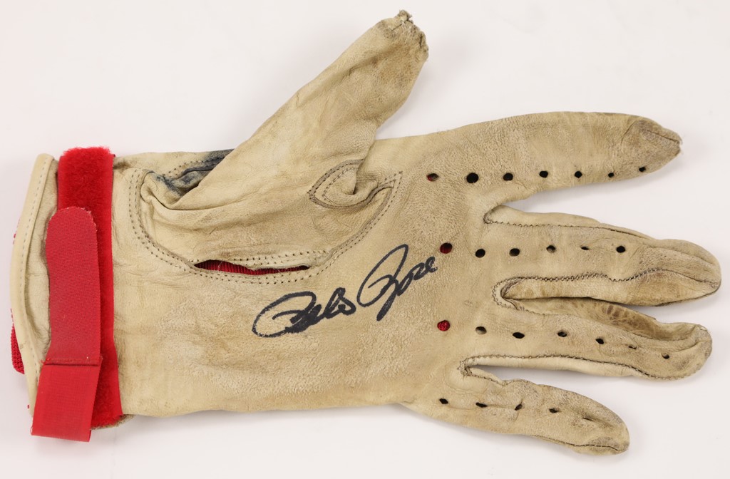 - Pete Rose Game Worn and Signed Batting Glove