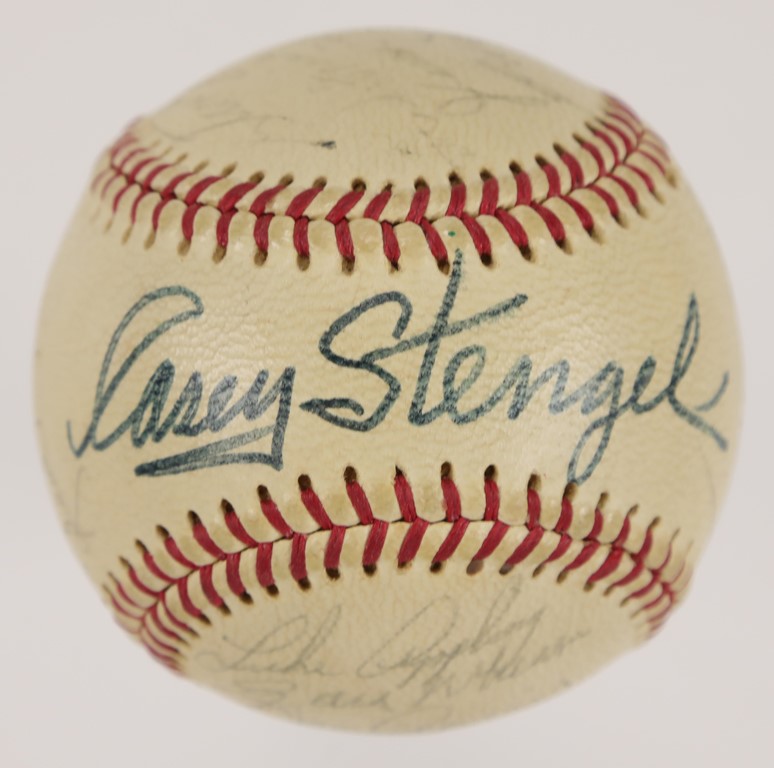 Baseball Autographs - Old Timers Signed Ball w/ Casey Stengel