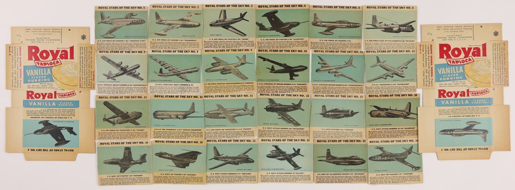 Non Sports Cards - 1950s Royal Pudding Desserts Royal Stars Of The Sky Sets w/ Uncut Panels
