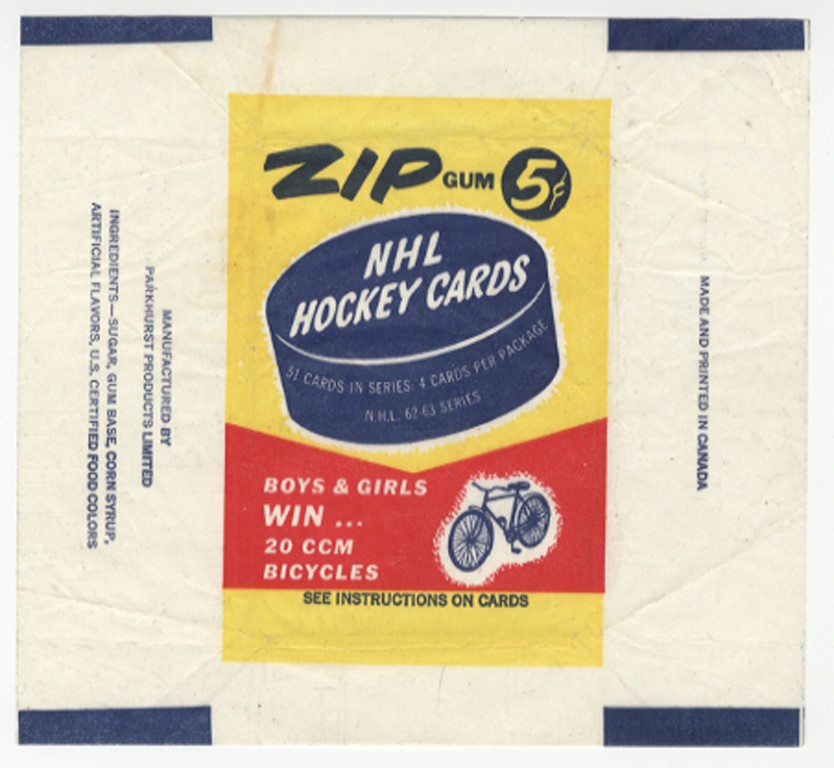 Hockey Cards - 1962-63 Parkhurst Hockey Wrapper