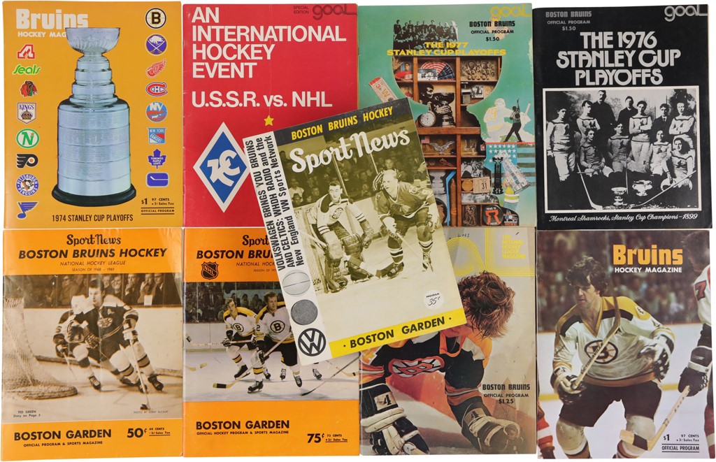 1960-70s Boston Bruins Publications with Stanley Cup & Bobby Orr (65)
