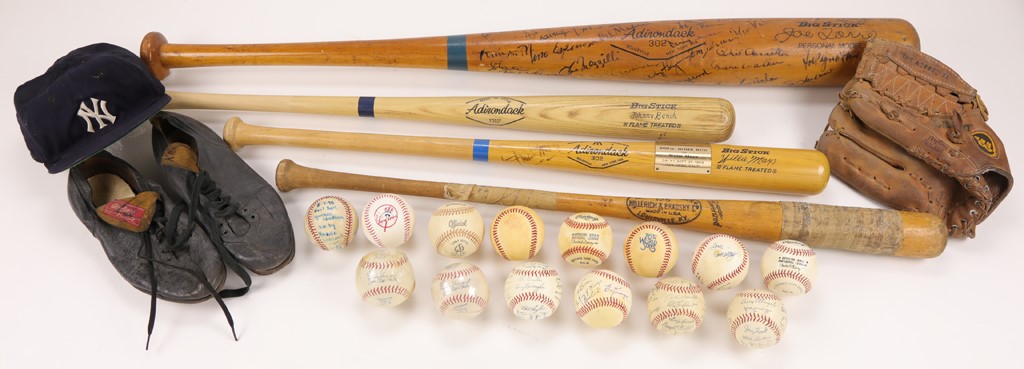 Baseball Equipment - Game Used, Team Signed and More Collection with Elston Howard Bat (20+)