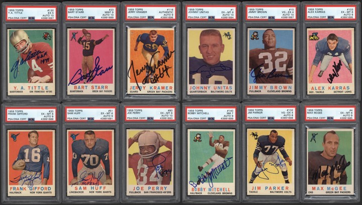 - Amazing 1959 Topps Football Complete Set with (136) Signed