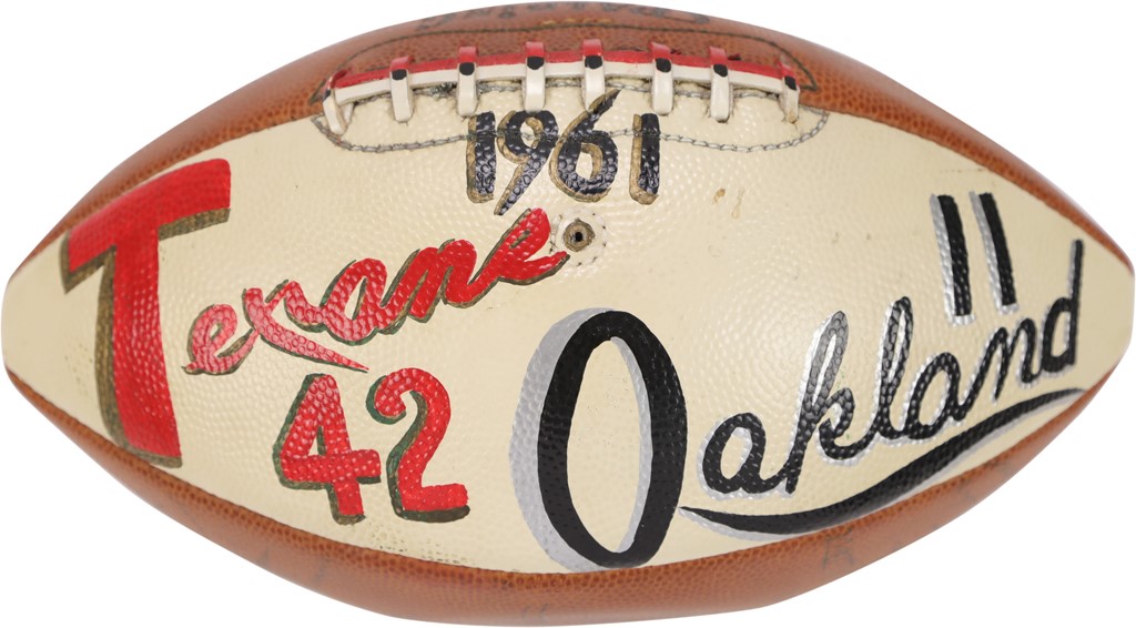 - 1961 Dallas Texans AFL Game Used and Team-Signed Football Presented to Hank Stram (PSA)