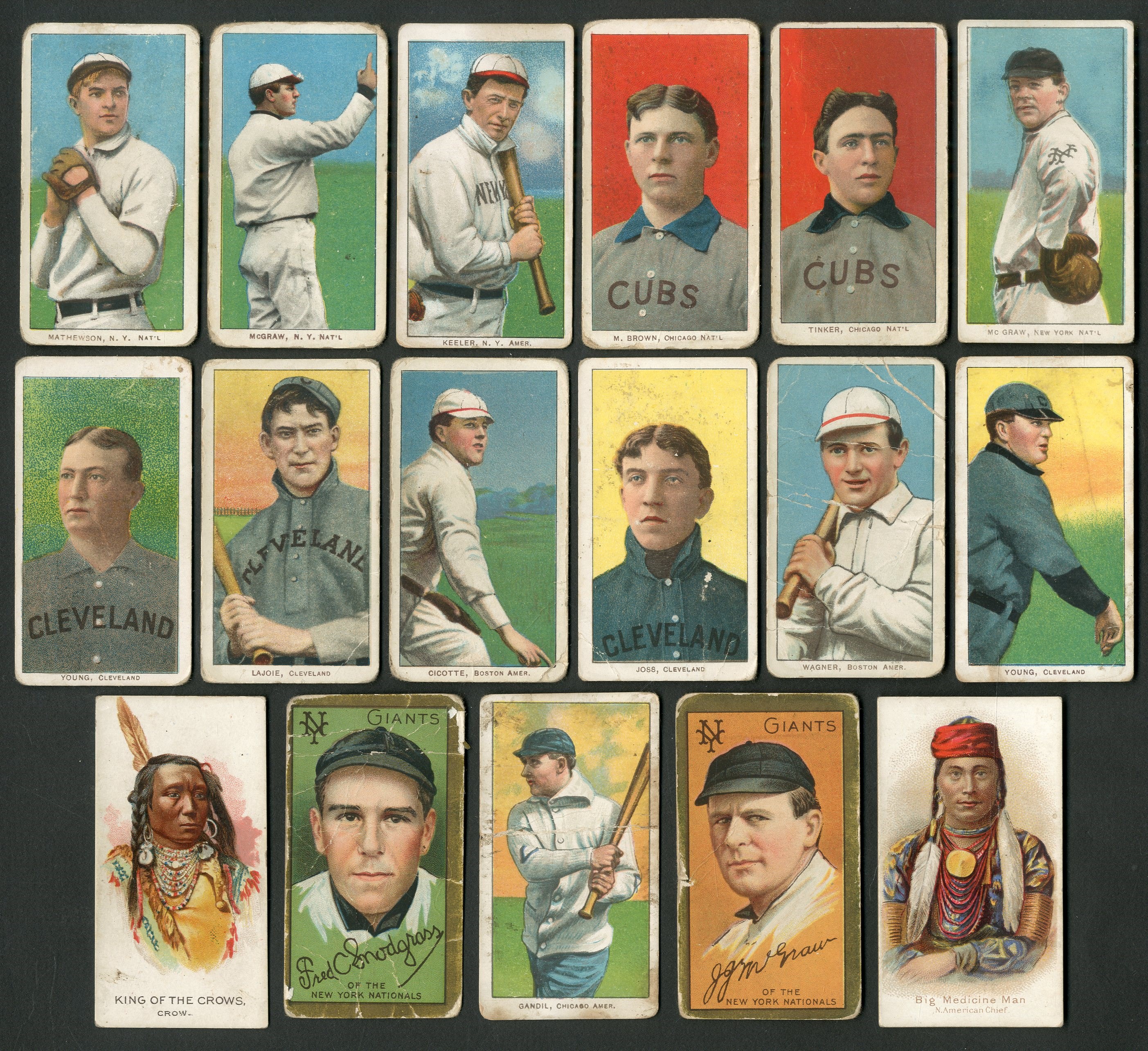 Tobacco Card Collection Featuring T206's with Soverign Backs (225+ cards)