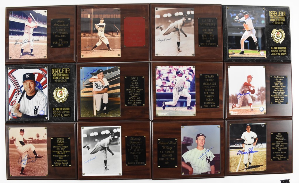 Baseball Autographs - Golden Age of Baseball Signed Plaques