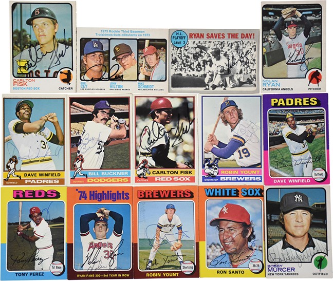 1970's O-Pee-Chee Signed Partial Sets with Hall of Famers (1,400+)
