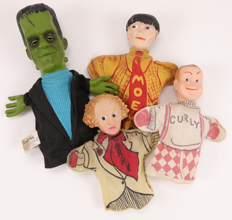 - Three Stooges & Herman Munster Hand Puppets (4)