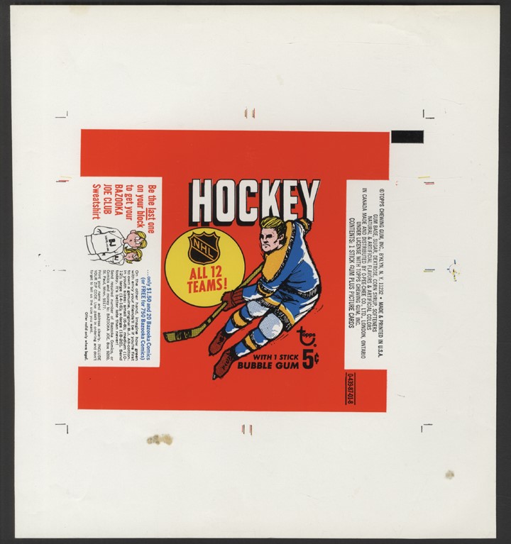 - Collection of Topps Test Hockey Wrappers From Topps Vault