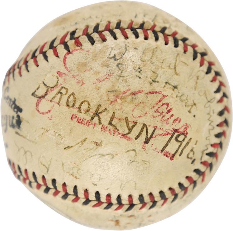 1916 Brooklyn Robins Team Signed Baseball - From Babe Ruth's Roommate (PSA)