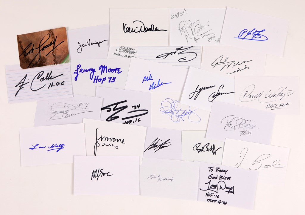 Multi-Sport & Entertainment Signed Index Card Collection (250+)