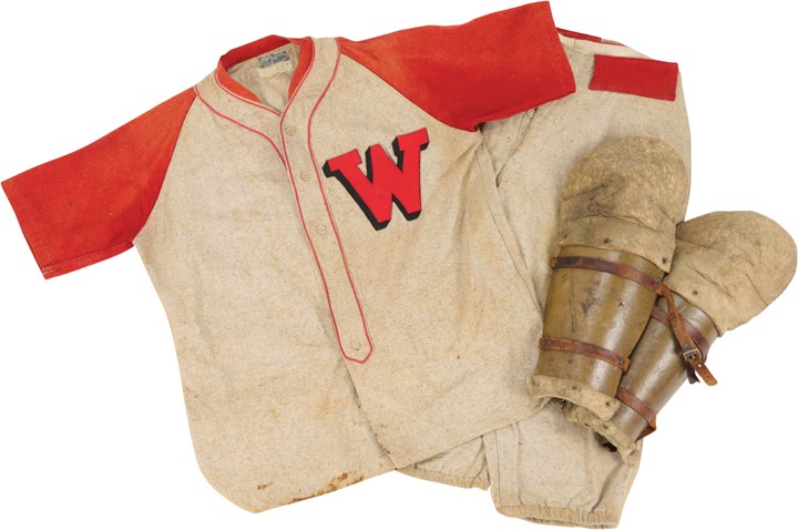 Baseball Equipment - 1930's Stall and Dean "3D" Uniform with Original Shin Pads