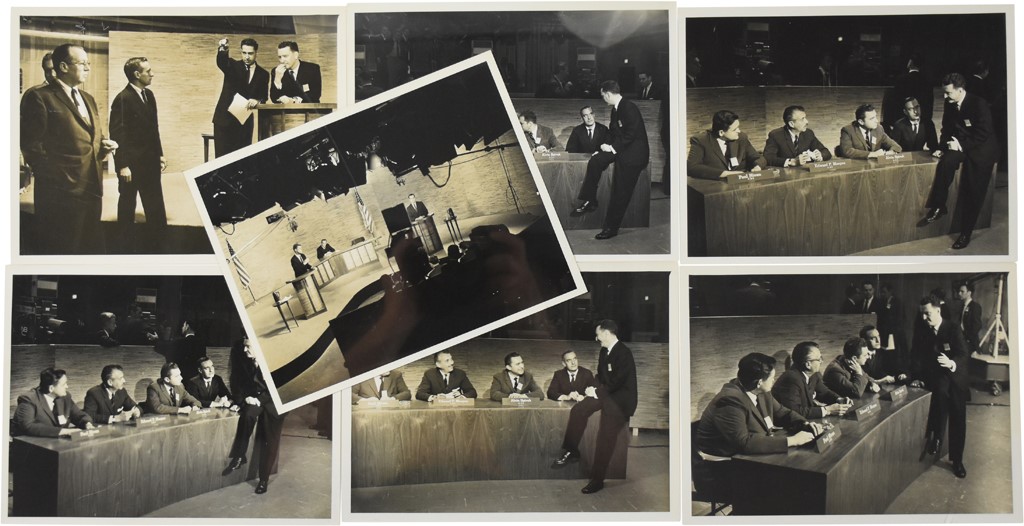 - Classic 1960 JFK-Nixon Debate Behind-The-Scenes Photographs & Original Teletype (9)