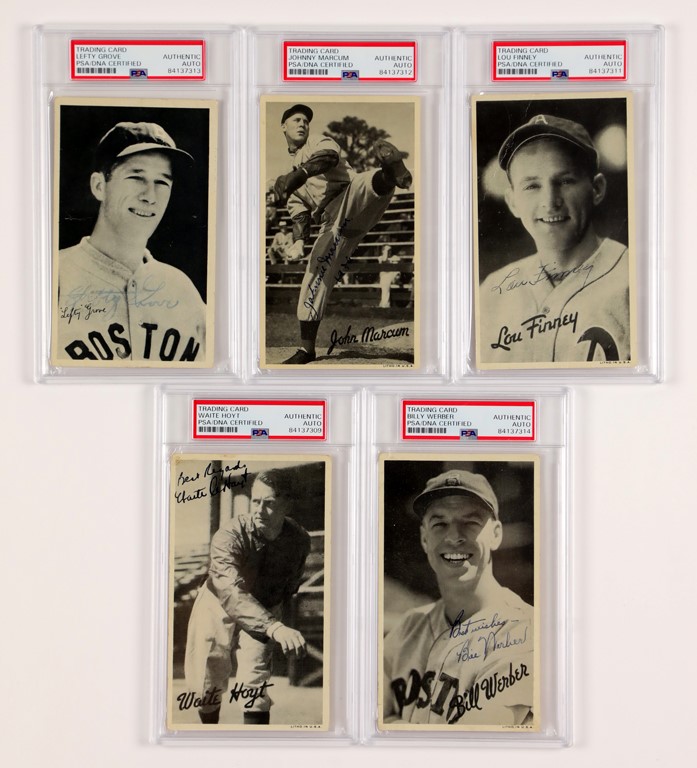 Baseball Autographs - Vintage Signed 1936 Goudey Wide Premiums