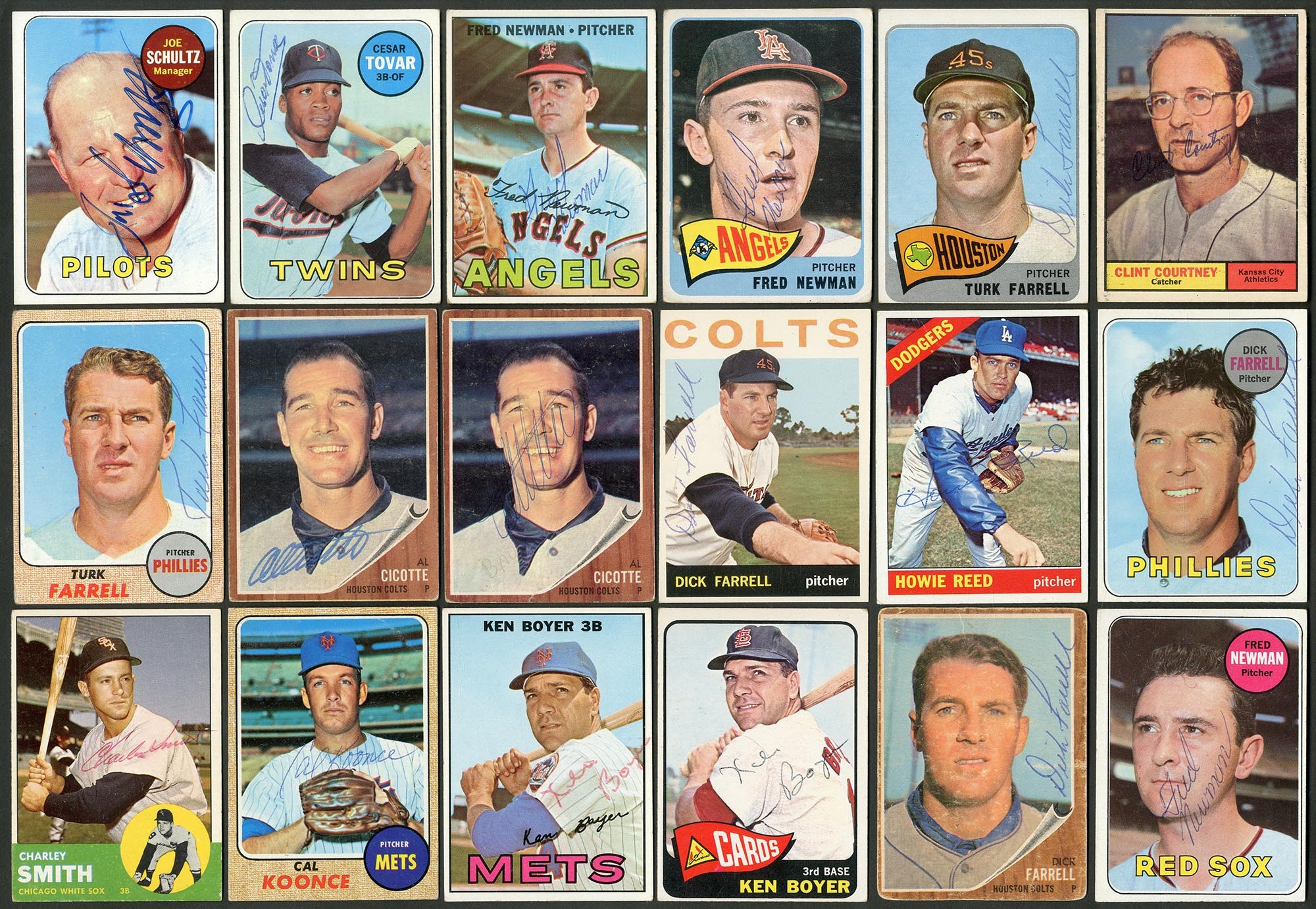 - RARE Early Deceased Signed 1960's Topps Collection (140+)