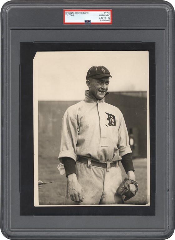 - 1910-12 Ty Cobb "A Rare Smile" Type I Photograph from The Boston Collection