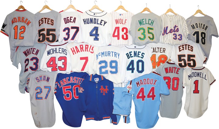 Baseball Equipment - Large Baseball Game Worn Jersey Collection with Rare Styles (33)