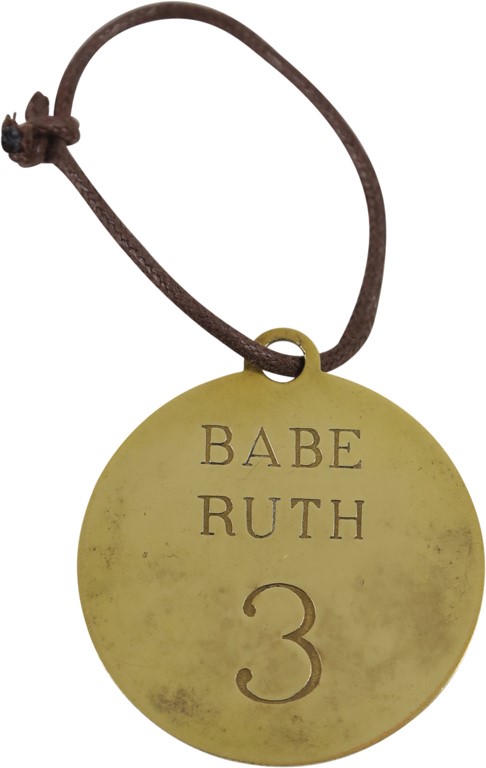 - Babe Ruth Locker Tag from the Charlie Sheen Collection