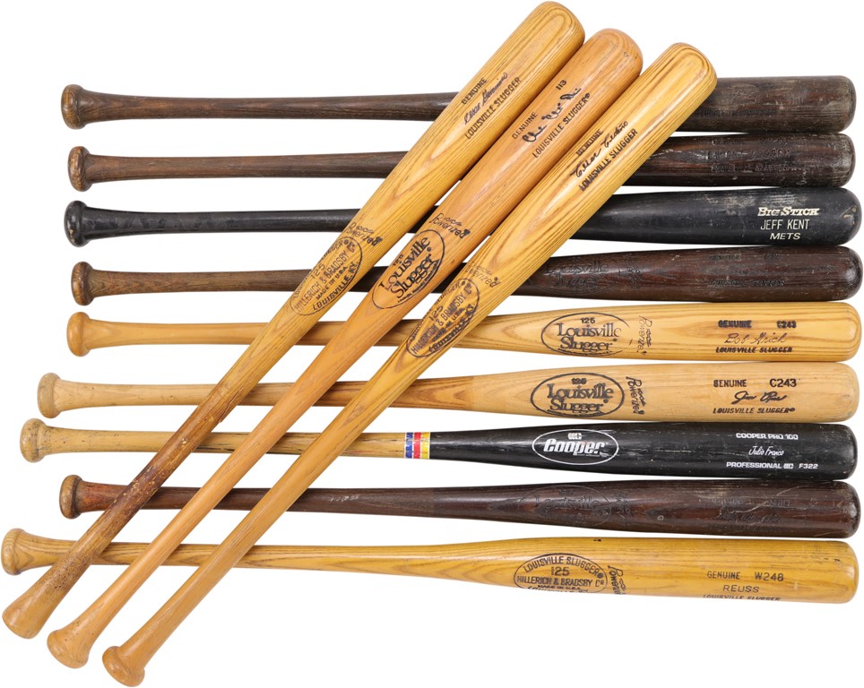 Baseball Equipment - Game Used Bat Collection with Stars
