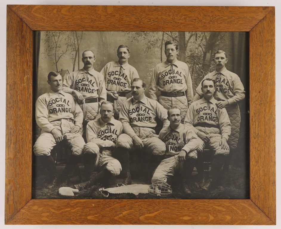 - 1890's "Social Orange" Large Format Baseball Team Original Photo