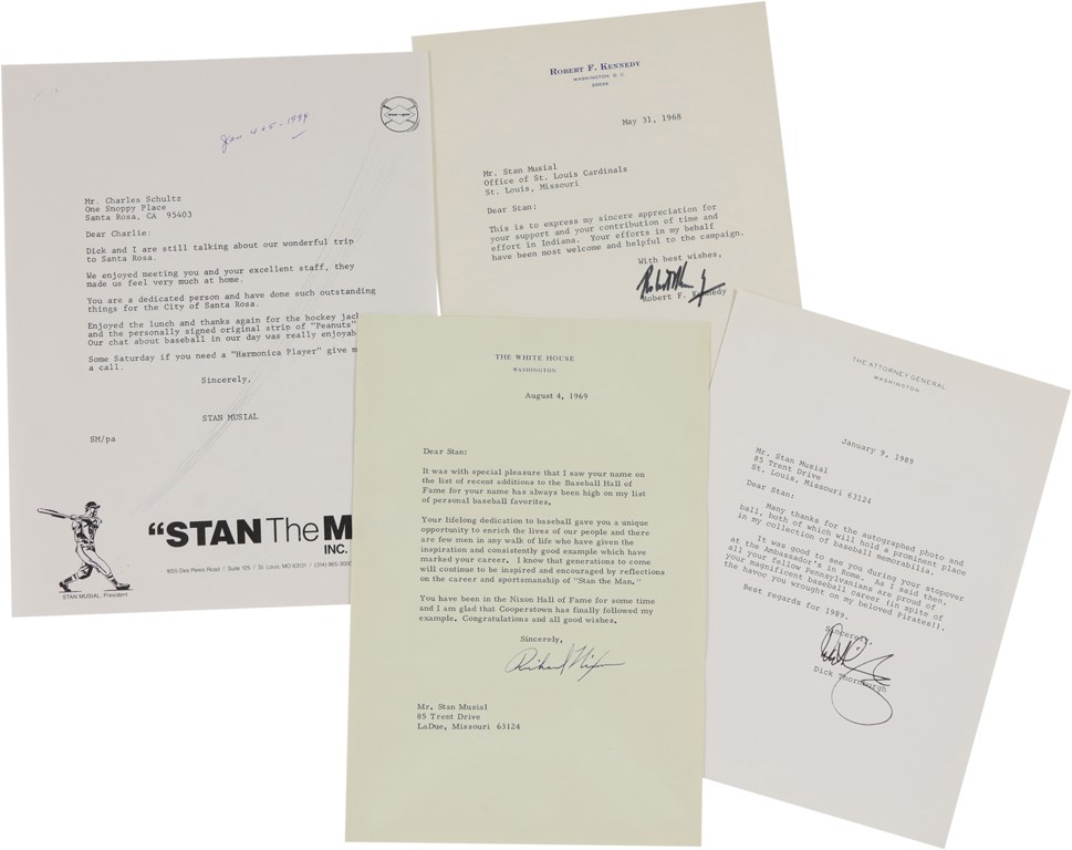 St. Louis Cardinals - Signed Letters To Stan Musial From Richard Nixon, Bobby Kennedy and More (3)