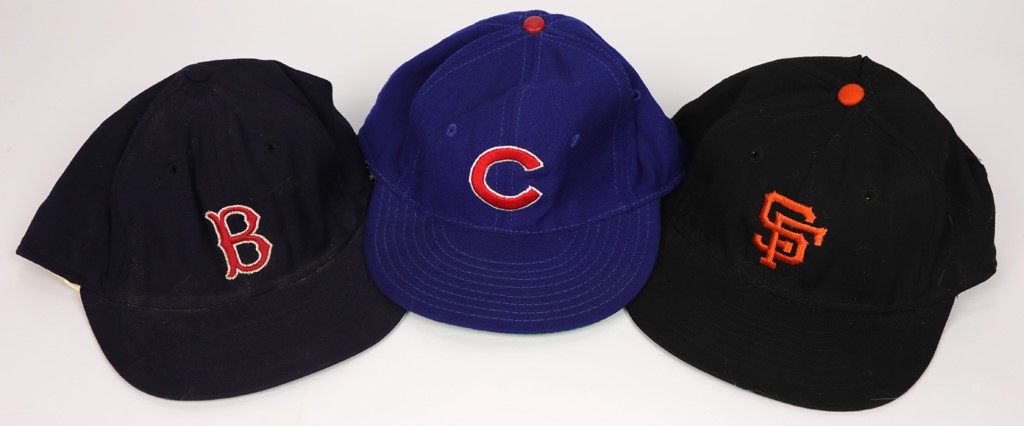 Baseball Equipment - Dick Raditz Game Worn Hats (3)
