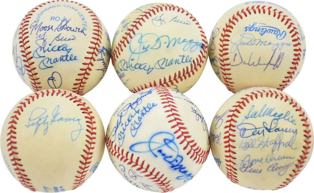 - Yankees Hall of Famers and Multi Signed Baseball Collection (6)