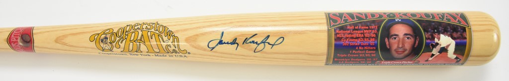 Baseball Autographs - Sandy Koufax Signed Copperstown Bat (Full JSA LOA)