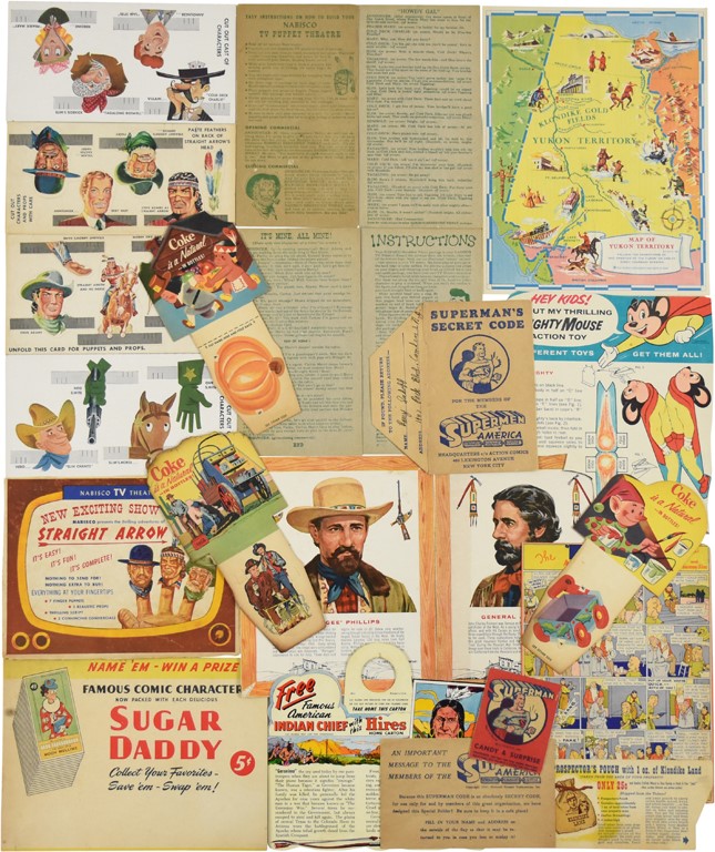 Nice Assortment of 1950’s-60’s Die-Cuts and Inserts from Coke, Nabisco, Etc (18)