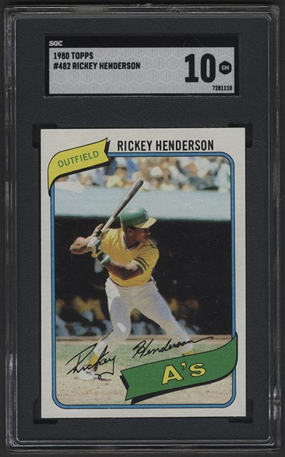 - 1980 Topps #482 Rickey Henderson (SGC GEM MINT 10)