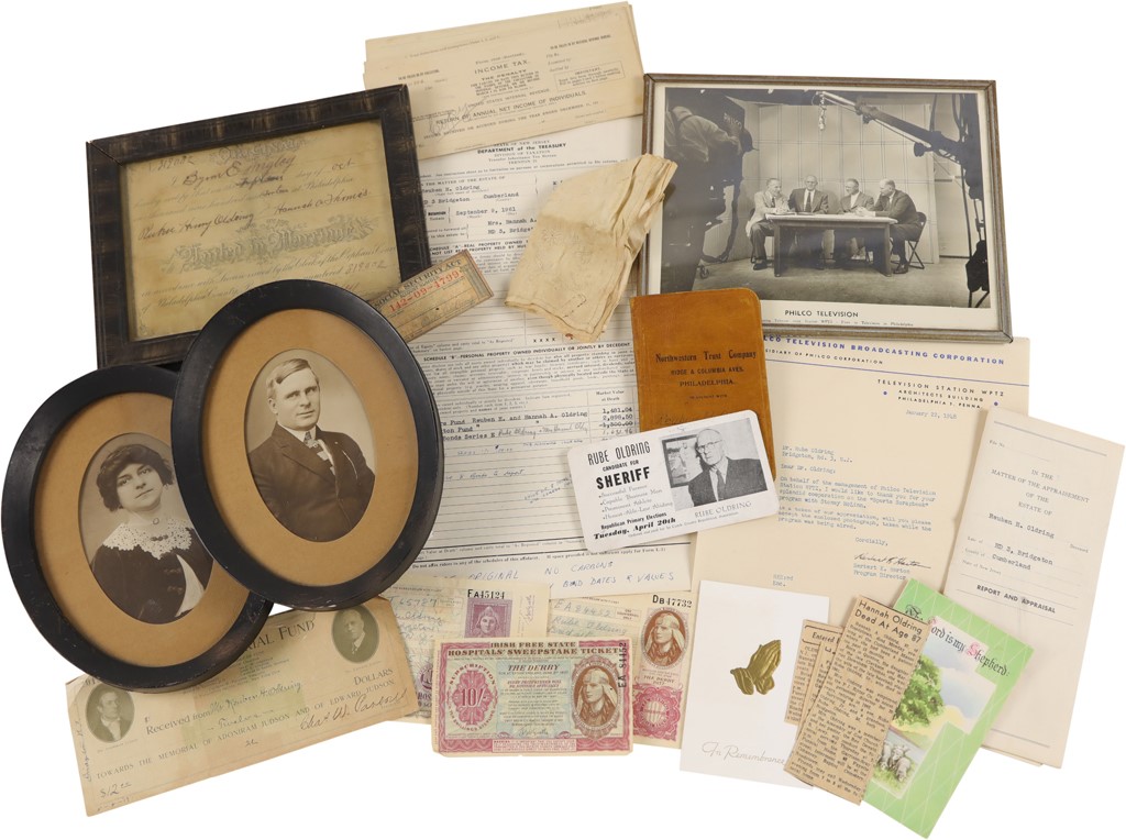 - Rube Oldring Personal Items Collection Including Signatures