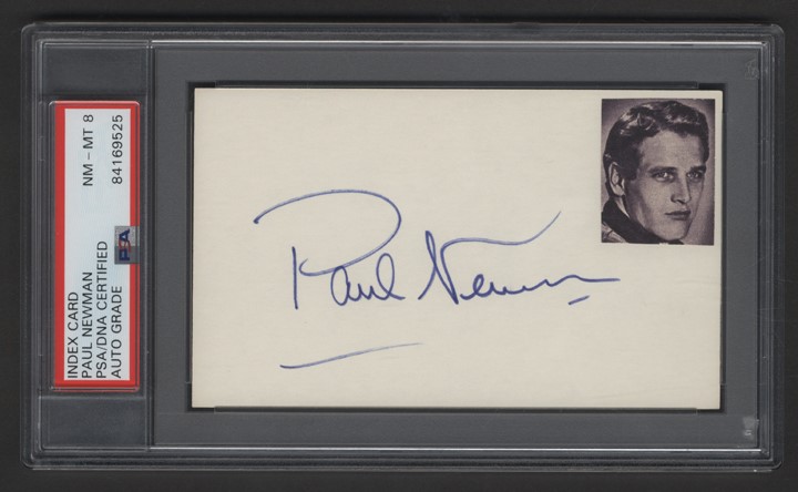 - Paul Newman Signature Obtained In Person by NYC Autograph Hound (PSA NM-MT 8)