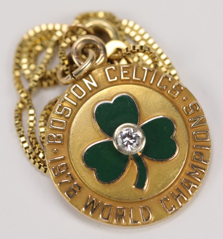 - 1976 World Champion Boston Celtics Gold Pendant