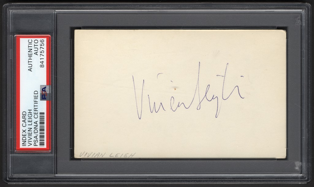 - Vivian Leigh Signature - Obtained In-Person by NYC Autograph Hound (PSA)