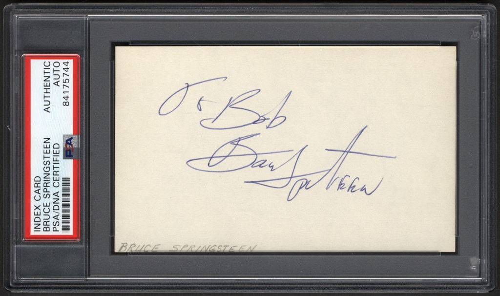 - Bruce Springsteen Early Signature - Obtained In-Person by NYC Autograph Hound (PSA)