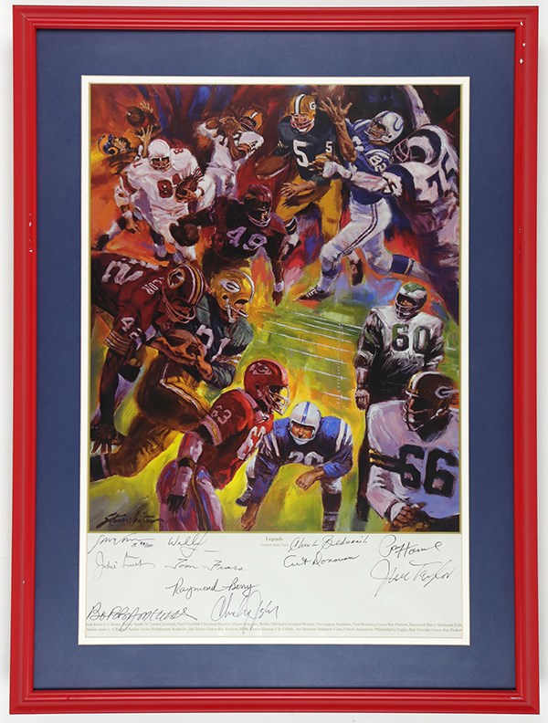 - 1960s NFL HOFers "Legends" Signed Print (10 Signatures)