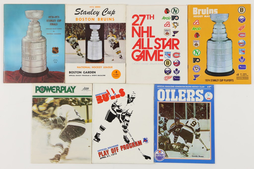 - 1960's-1970's WHA & NHL Playoff/Stanley Cup Program Collection (49)