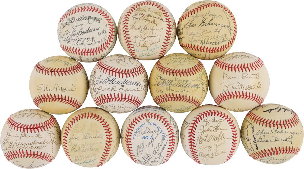 Baseball Autographs - 1980s-90s Hall of Fame Induction Signed Baseballs (12)