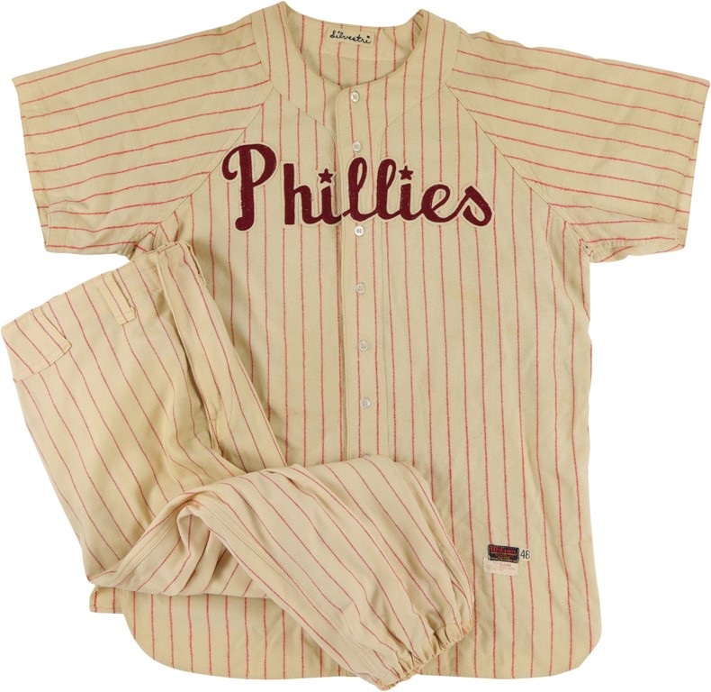Phillies Collection - 1950 Ken Silvestri Philadelphia Phillies "Whiz Kids" Game Worn Uniform (Photo-Matched)
