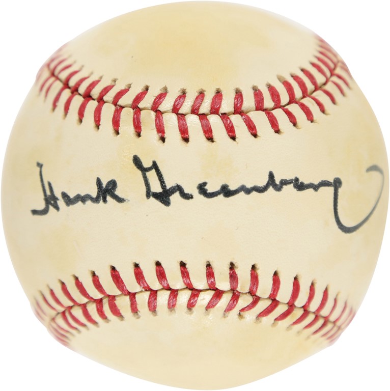 Baseball Autographs - Hank Greenberg Single-Signed Baseball (PSA MINT 9)