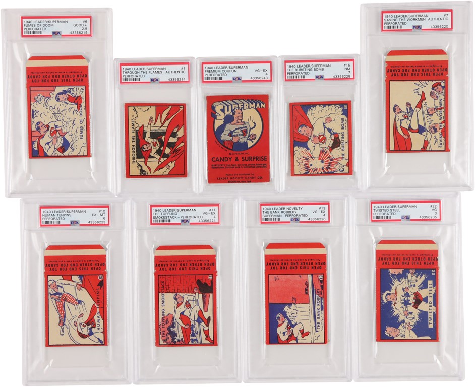 Non-Sports Cards - 1940 Leader NOVELTY Superman Partial-Set w/High Numbers (30)