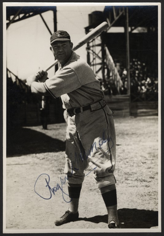 Baseball Autographs - Rogers Hornsby Signed Photograph (PSA)