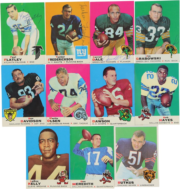 - 1969 Topps Football Hoard of Partial Sets (10)